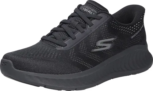 Skechers Herren Sneakers Schwarz 45 EU - Bequeme und stylische Sneakers - Herren-Sneaker aus zweifarbigem Funktionsmesh mit Stretch Schnürung und flexibler Traktionslaufsohle für optimalen Komfort und Stil.