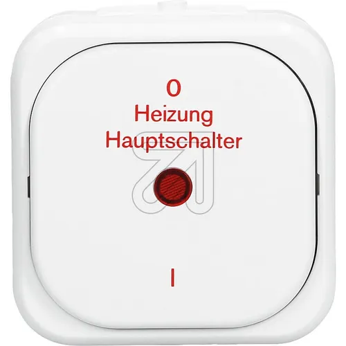 Düwi Rev Aquatop Aufputz Heizung Notschalter weiß IP 44 AP Heizung Hauptschalter