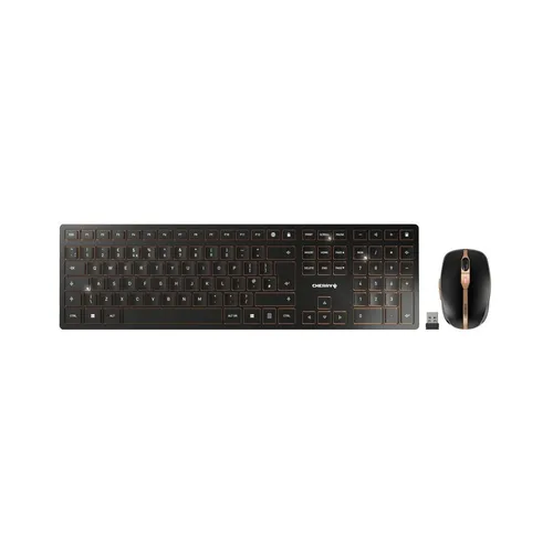 CHERRY DW 9100 SLIM - Elegante Wireless Tastatur - Tastaturen mit flachem Design und kabelloser Funktionalität, ideal für ein aufgeräumtes Arbeitsumfeld und komfortables Tippen.