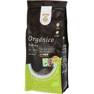 GEPA Kaffee Organico, BIO, ganze Bohnen, fairtrade, 250g - Kaffee aus 100% Arabica-Bohnen in Bio-Qualität. Fairtrade-zertifiziert, CO2-neutral geröstet und mit sanft-ausgewogenem Aroma. Ideal für bewusste Kaffeeliebhaber.