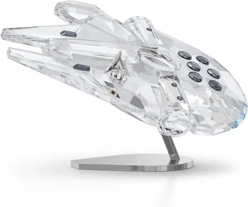 Swarovski Figurine Star Wars Millennium Falcon - Sammlerfigur für Star Wars Fans, detailgetreue Nachbildung des Millennium Falcon aus Swarovski-Kristall, perfekt für die Vitrine.