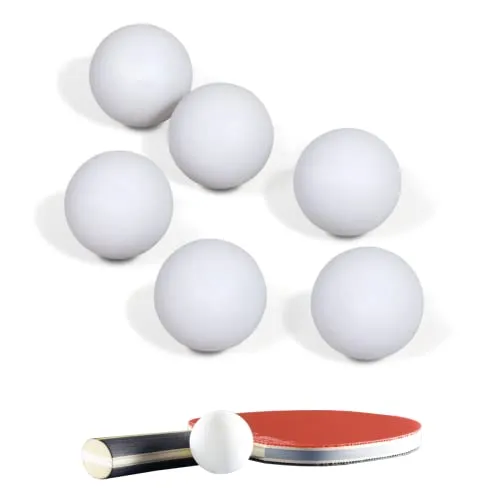 Powersell srls 6 x Tischtennisball, Standardgröße 40 mm – 2,7 g, Spielkugeln für Beer-Pong, 40 mm Training für Anfänger, Outdoor oder Innen, Weiß