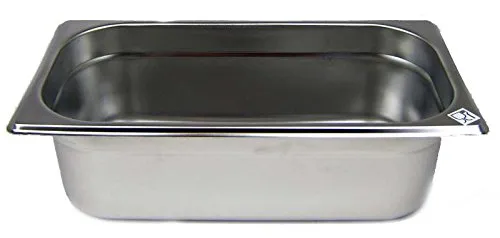 airbrush-city GN 1/3 Gastronormbehälter GN-Behälter Gastronorm Edelstahl 4 Liter Tiefe 100mm