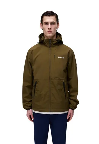 Napapijri Übergangsjacke A-Tundra (wasserdicht) dunkelgrün Herren, Größe: L - Die A-Tundra Jacke kombiniert Outdoor-Performance und urbanen Stil. Mit wasserabweisender Beschichtung, verstellbarer Kapuze und praktischen Reißverschlusstaschen ist sie ideal für jedes Abenteuer.