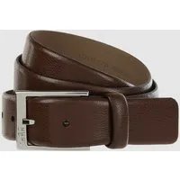 Gellot Sz35 Herren-Gürtel - Hochwertiger Herren-Gürtel mit glänzenden silberfarbenen Details und Logo-Gravur, ideal für Casual und Business-Anlässe, Breite: 3.5 cm.