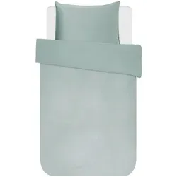 Essenza Satin-Bettwäsche Minte, Grün, 155x220 cm - Bettwäsche aus atmungsaktiver Baumwolle, Oeko-Tex® Standard 100, mit weicher Satin-Oberfläche für erholsame Nächte und einfachen Reißverschluss.