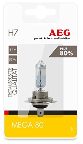 AEG Automotive 97289 Glühlampe Mega 80 Plus 80% H7, PX26d, 55W, 1 Stück