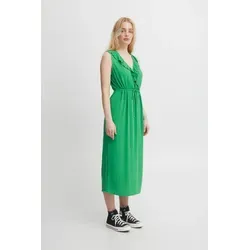 Kleid IHMARRAKECH - Ärmelloses Maxikleid im Regular Fit - Elegantes, ärmelloses Maxikleid mit V-Ausschnitt und Rüschenbesatz. Das justierbare Bindeband in der Taille sorgt für eine individuelle Passform. Ideal für besondere Anlässe oder den Alltag.