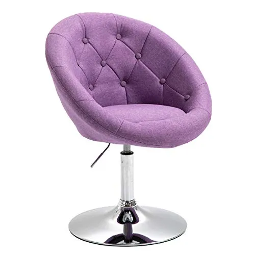 SVITA Chesterfield-Sessel HAVANNA – Retro-Design, höhenverstellbar, violett - Chesterfield-Sessel mit 360° Drehfunktion und stufenloser Höhenverstellbarkeit für optimalen Sitzkomfort. Perfekt für stilvolle Wohnräume!