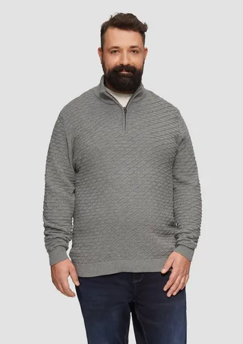 Strukturierter Pullover mit Half-Zip Graphit 4XL - Sweatshirts für Herren, stylischer Half-Zip und angenehmes Tragegefühl für jede Gelegenheit.