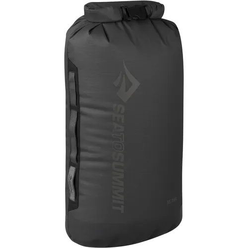 Big River Dry Bag 20L - wasserdichter Packsack in jet black - Robuster wasserdichter Packsack von Sea to Summit, ideal für Outdoor-Abenteuer. Mit Tri-Coat-Beschichtung, D-Ring und Verzurrschlaufen für sicheres Befestigen und Stapeln.