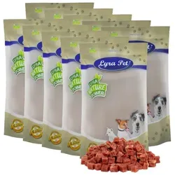 Lyra Pet® Entenfleischwürfel mit Fisch 10 kg - Hundefutter - Fettarmer Snack mit Omega 3 Fettsäuren, ideal für Hunde aller Altersstufen. Weiche Konsistenz und knuspriger Geschmack für ein besonderes Kauvergnügen.