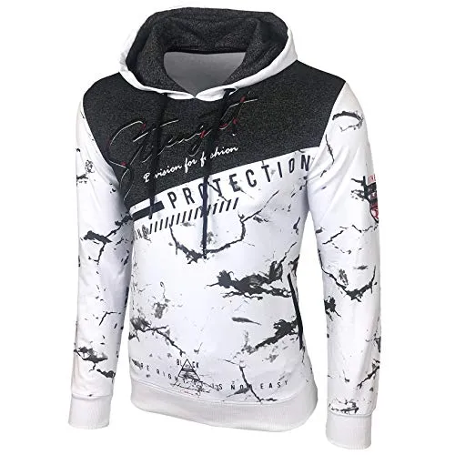 Produktbild Baxboy Herren Kapuzenpullover Hoodie Sweatjacke 2628, Weiß, Größe:M