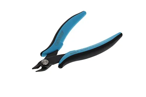 GEDORE 1829017 Miniatur Elektronik-Seitenschneider für 1,3 mm Kupferdraht, Stahl, Schwarz/Blau