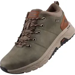 Dockers by Gerli Herren Tex Halbschuhe Grün - Komfortabler Sneaker in Oliv, Größe 42 - Wanderschuhe mit wasserabweisender Oberfläche, ideal für nasse Tage. Strapazierfähiges Synthetikmaterial und herausnehmbares Fußbett für individuellen Komfort.