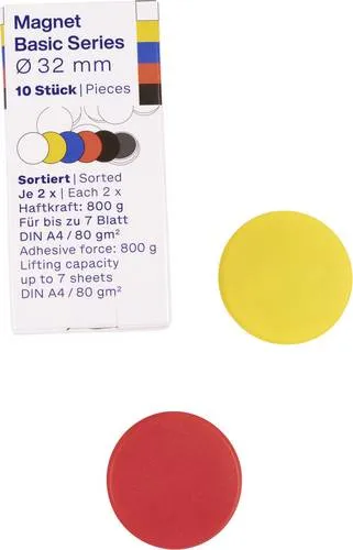 Magnetoplan Magnet Basic Serie (Ø) 38mm rund 10 St. 1863810