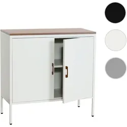 Kommode HWC-L84, 2-türiges Sideboard aus Metall - Anrichten mit 2 Fächern und höhenverstellbarem Einlegeboden, modernes Design und praktische Wandmontage-Option für optimalen Stauraum.