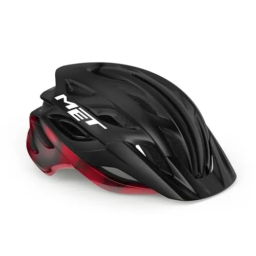 MET Veleno MIPS Fahrradhelm L (58-61 cm) - Schwarz-Rot - Fahrradhelme mit MIPS-Technologie für maximalen Schutz bei Stürzen. Der MET Veleno bietet Komfort und Belüftung, ideal für Mountainbiking und lange Fahrten auf Asphalt oder Schotter.