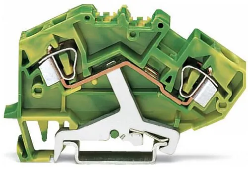 Wago 782-607 2-Leiter-Schutzleiterklemme, 6 mm², grün-gelb