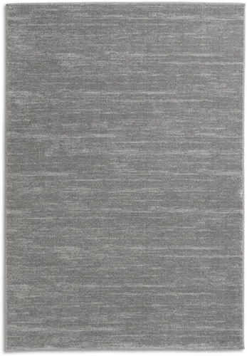 SCHÖNER WOHNEN Teppich Balance, rechteckig, grau 133x190 cm - Eleganter Kurzflorteppich für Ihr Wohnzimmer, maschinell gewebt aus Kunstfaser, Fußbodenheizungsgeeignet und trittschaalldämmend für hohen Komfort.