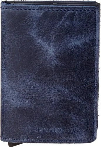 Secrid Slimwallet Vintage 10 cm - Blau - Portemonnaies mit schlankem Design, Platz für bis zu 6 Karten und patentiertem Ausfahr-System für einfachen Kartenzugriff. Schützt Karten vor Auslesen und Beschädigung.