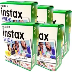 FUJIFILM Sofortbildfilm 5x Fuji Instax Wide Film Doppelpack mit 100 Aufnahmen - Erleben Sie lebendige Erinnerungen mit FUJIFILM Instax Wide Film. Ideal für kreative Fotos, bietet er gestochen scharfe Bilder im Breitformat. Perfekt für besondere Anlässe und alltägliche Momente.