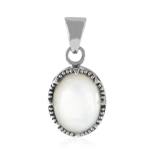 Cavill Perlmutt Silberanhänger Damen 925 Silber Oval Elegant Schmuck