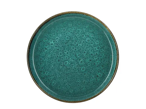 BITZ Teller, Speiseteller, Essteller aus Steinzeug, 27 cm im Durchmesser, Grün