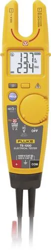 Fluke T6-1000PRO/EU Spannungsanzeiger - Messgerät für Spannung bis 1000 V AC und Strom bis 200 A AC, kontaktlose Messung mit offener Stromzange, ideal für Elektroprofis und sichere Handhabung bei Arbeiten mit Handschuhen.