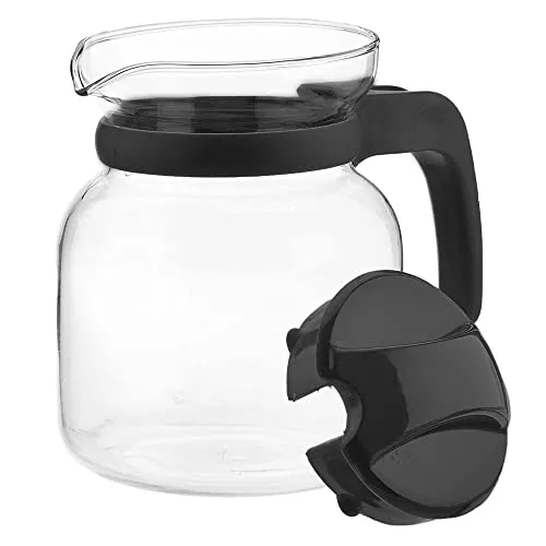 MGE - Kaffeekanne - Universal-Kaffeekanne - Glas-Kaffeemaschine - Thermoglas-Teekanne - Melita-Kanne mit Deckel - Weiß oder Schwarz - 650 ml