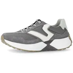 Gabor Leder-Sneakers in Grau - Bequeme Schnürer für jeden Anlass - Sneaker mit verstärkten Kappen und rutschhemmender Laufsohle, ideal für Alltag und Freizeit.