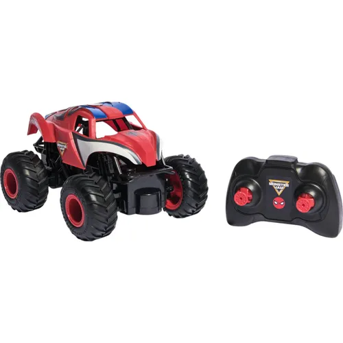 Amigo MJC Monster Jam Spider Man 1:24 - RC Modell - RC-Modelle, detailgetreues Spider Man Monster Jam Fahrzeug im Maßstab 1:24 für spannende Action und coole Stunts.