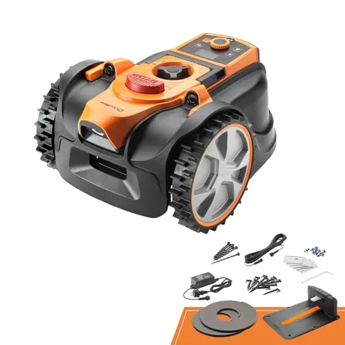 LawnMaster Roboter-Rasenmäher mit Kamera-Navigation und App-Steuerung - Vollautomatischer Rasenmäher ohne Begrenzungsdrähte. Intelligente Navigation und App-Steuerung für individuelle Mähpläne. Ideal für Rasenflächen bis 500 m².