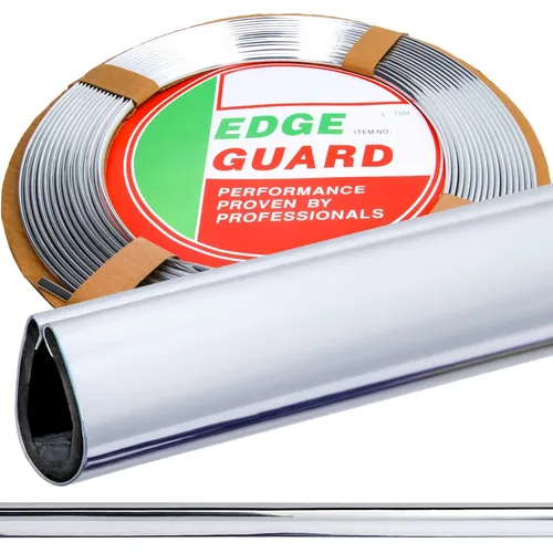 Zierleiste Keder Leiste U Profil 15 m Rolle Chrom silber Kantenschutz