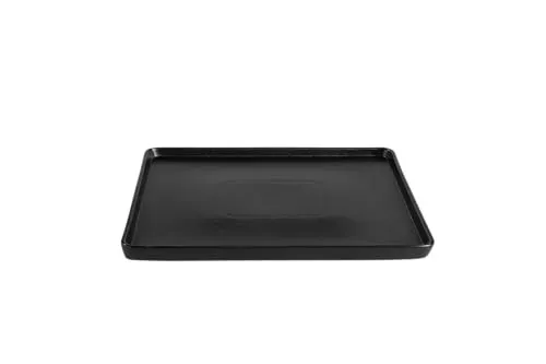 Sallys eckige Servierplatte 35 x 25 cm aus Porzellan - vielseitiger Servierteller (Schwarz) - Hochwertige Servierplatte aus robustem Porzellan, ideal für Kuchen, Pizzen und Snacks. Geruchs- und geschmacksneutral, geeignet für Kühlschrank, Mikrowelle und Geschirrspüler.