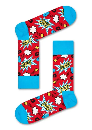 Happy Socks Tagessocke Crew Super Dad rot - 1 Paar, Größe: 36-40