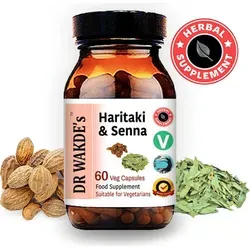 DR WAKDE'S Haritaki & Senna Kapseln | 60 Vegi Caps | 100% pflanzlich | Vegan | Praktische Einnahme