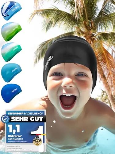KIDVERSE Badekappe Kinder wasserdicht von KIDVERSE