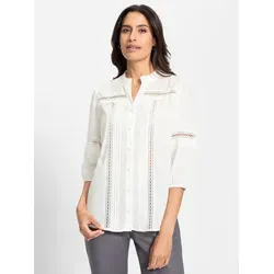 Witt Klassische Bluse 3/4-Arm aus 100% Baumwolle in Beige