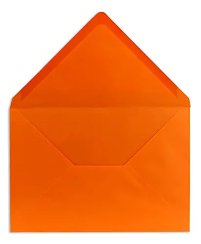 DIN C5 Briefumschläge Orange - 16,2 x 22,7 cm - 100 g/m² Nassklebung spitze Klappe - aus der Serie COLOURS-4-YOU Glüxx-Agent 50