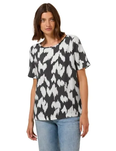 Cecil Damen B345727 Bluse, Volcanic Grey, XS von CECIL