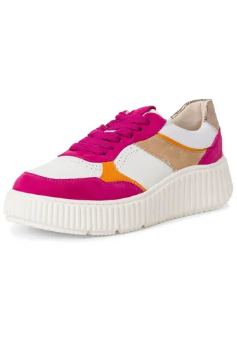 Tamaris Schnürhalbschuhe in rose/pink, Gr. 39 - Sneaker mit modischem Design und TOUCH-IT-Technologie für optimalen Komfort. Die 5 cm hohe Plateausohle und der hochwertige Materialmix aus Leder und Synthetik machen diesen Schuh zum idealen Begleiter für stilbewusste Damen.