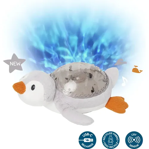 Cloud B Tranquil Nachtlicht Pinguin Lampe mit Sound - Kinderlampe mit beruhigenden Klängen, ideal für eine entspannte Schlafumgebung für Ihr Kind.