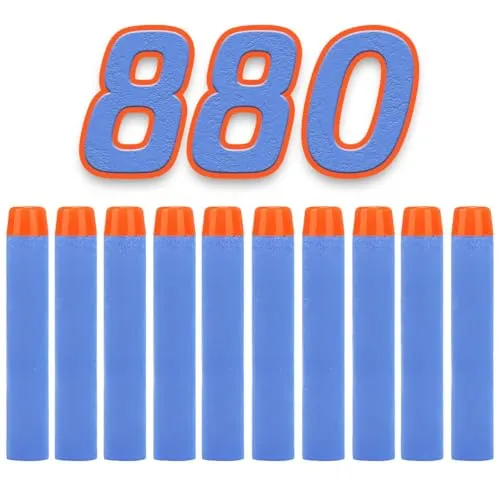 König Design Nerf Pfeile - 880 Stück Nerf Darts Nerf Munition Pfeile Dart Bullets Refill Darts Foam Pfeile für N-Strike Elite Blasters Series Hasbro Fortnite