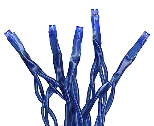 Batteriebetriebene Mini-Lichterkette mit 15 LED blau