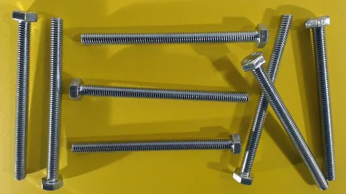 8X M6x80 Sechskantschrauben 8.8 mit Gewinde bis Kopf DIN 933 / ISO 4017 galv.