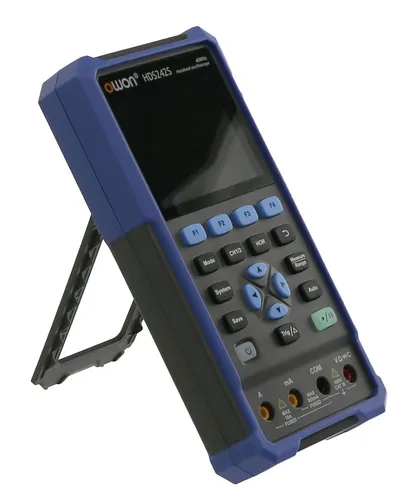 OWON HDS242S LCD-Oszilloskop mit Multimeter und Funktionsgenerator - Spannungsprüfer mit 2-Kanal Oszilloskop (40 MHz), integriertem Multimeter und Funktionsgenerator, ideal für mobile Anwendungen und Hobbyelektroniker.