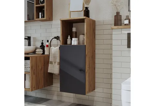 Roomart Badmöbel-Set LOTUS 65 cm - 4-teiliges Badmöbel-Set mit modernem Design und Softclose-Türen für sanftes Schließen – ideal für platzsparende Lösungen in jedem Badezimmer.