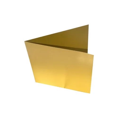 Doppelkarten 135x135mm Gold quadratische Pollen goldene Faltkarte z 10