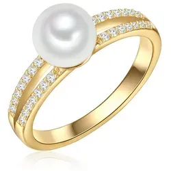 Valero Pearls Silberring gelbgold, aus Sterling Silber 52 in gold von Valero Pearls